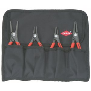 4 Pc Precision Circlip Snap-Ring Pliers Set In Tool Roll