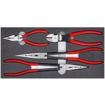4 pieces automative pliers set in foam tray