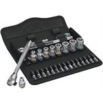 Zyklop Metal Ratchet Set with switch lever 1 / 4" drive. metric. 28 pieces