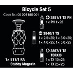 Bicycle Set 5 Ratchet Screwdriver 7 bits with magazine in the handle Stainless