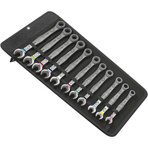 Set of ratcheting combination wrenches 11-piece set