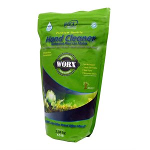 WORX Nettoyant en poudre biodégradable pour les mains sac à fond plat 4.5 lb (1362 g.)