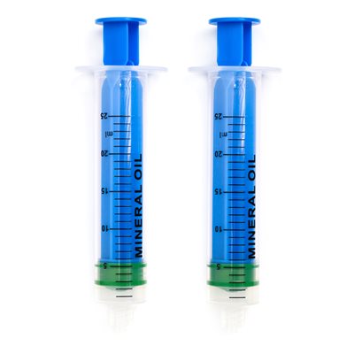 Set of Syringes for bleeding Mineral Oil