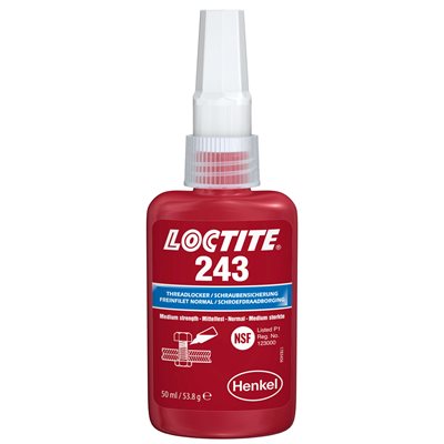 Loctite #243 Threadlocker -Blue Medium Strength 50 ml 5 minutes Fixture Time