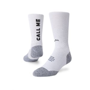 Pacific & Co. Sublimated CALL ME White Socks S / M