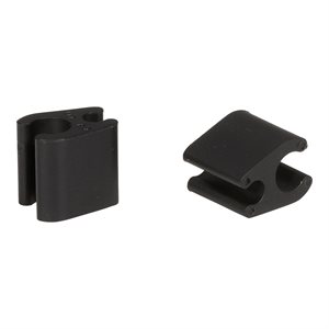 Serre-câble duo 4,1mm / 4,1mm plastique noir 50 / pces