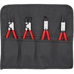 Knipex 4 Piece Circlip Pliers Set in Pouch - Straight and 90 Degree