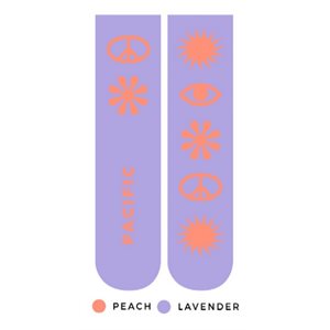 Pacific & Co. Knitted PEACE Lavender Socks S / M